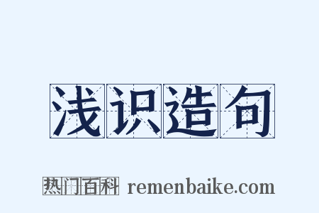 浅识造句是什么意思的图片
